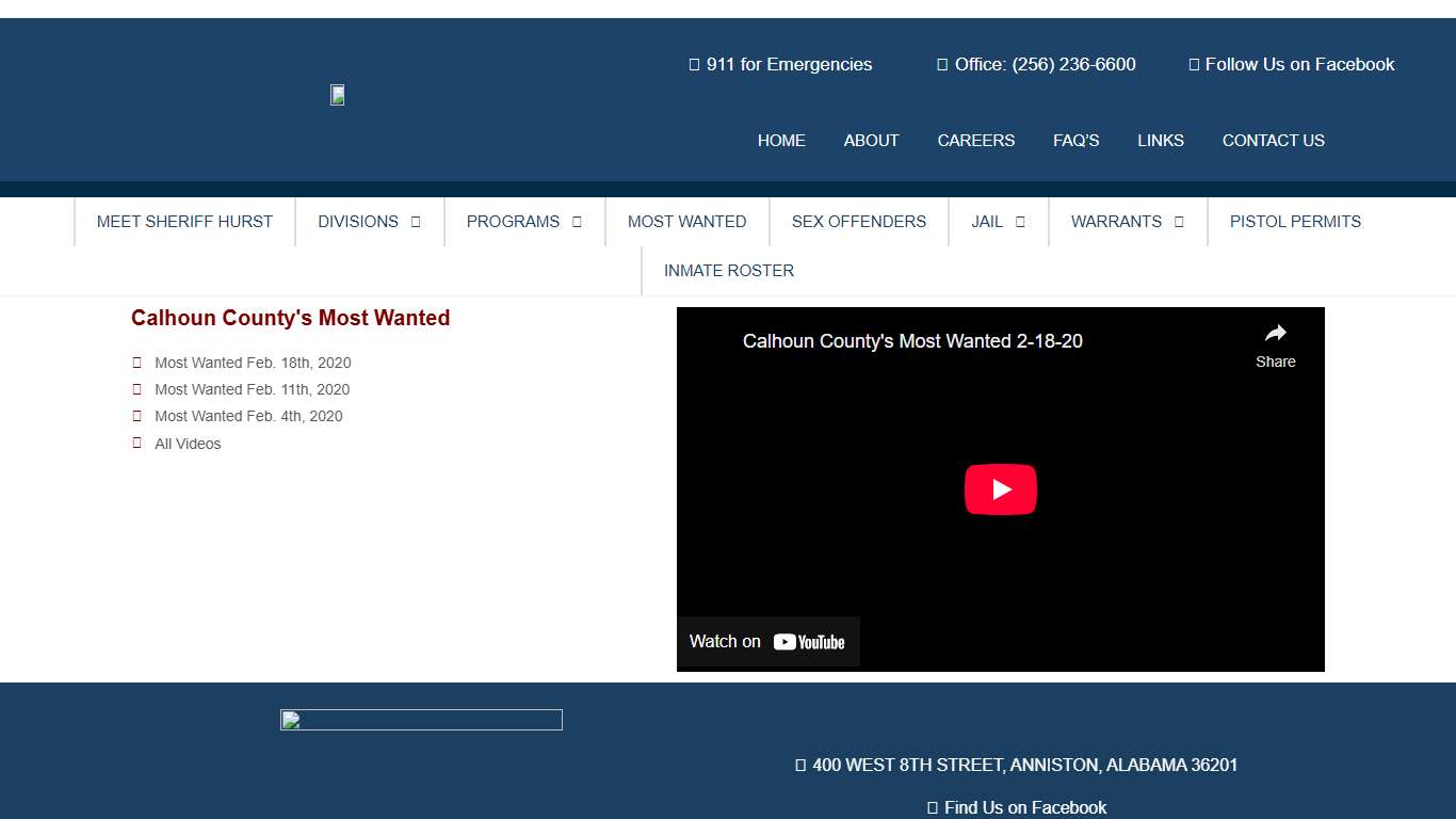 Most Wanted - Calhoun County Sheriff's Office